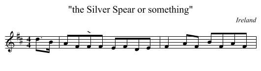 the Silver Spear or something - staff notation