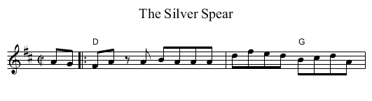 The Silver Spear - staff notation