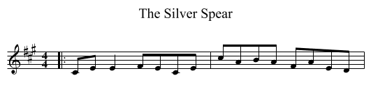 The Silver Spear - staff notation