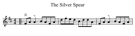 The Silver Spear - staff notation