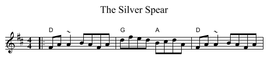 The Silver Spear - staff notation