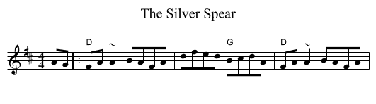 The Silver Spear - staff notation