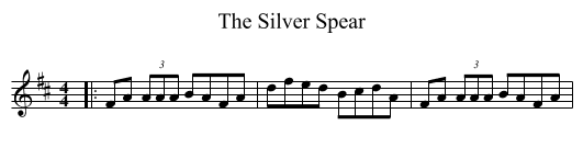 The Silver Spear - staff notation