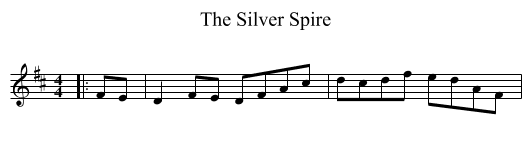 The Silver Spire - staff notation