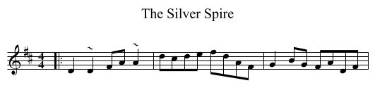 The Silver Spire - staff notation