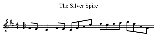 The Silver Spire - staff notation