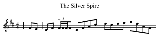 The Silver Spire - staff notation