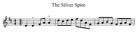 The Silver Spire - staff notation