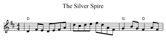 The Silver Spire - staff notation