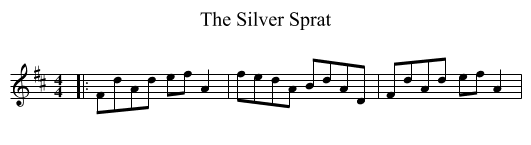The Silver Sprat - staff notation