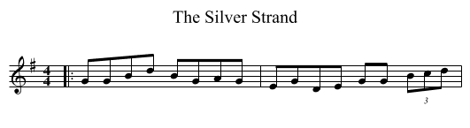 The Silver Strand - staff notation