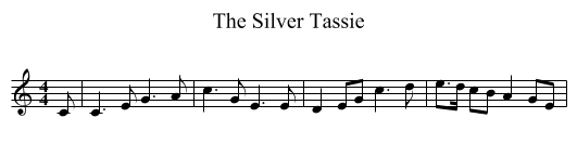 The Silver Tassie - staff notation
