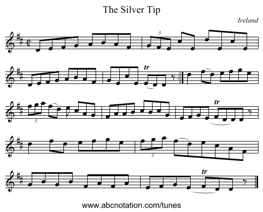 The Silver Tip - staff notation