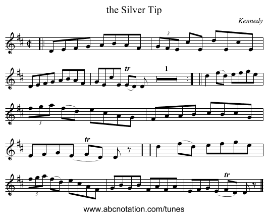 the Silver Tip - staff notation