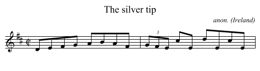 The silver tip - staff notation