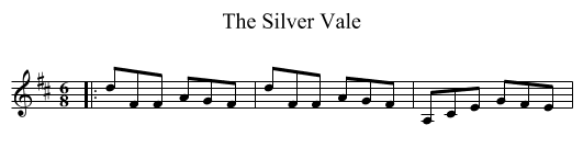 The Silver Vale - staff notation