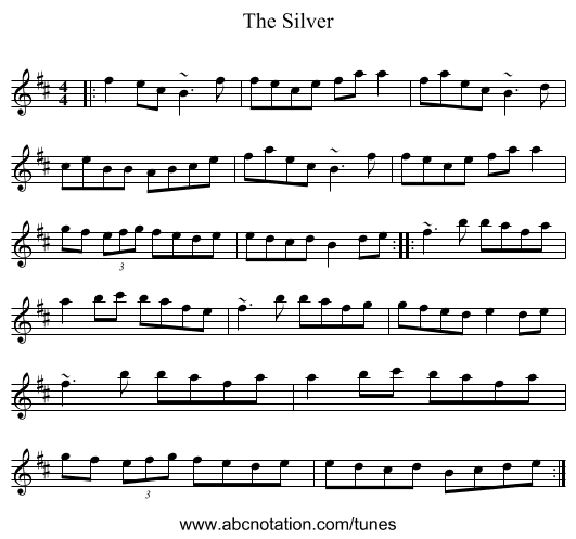 The Silver - staff notation