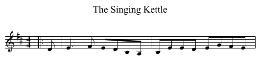 The Singing Kettle - staff notation