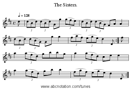 The Sisters. - staff notation