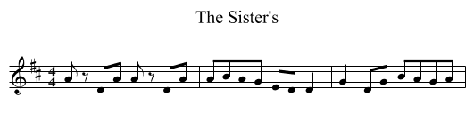 The Sister's - staff notation