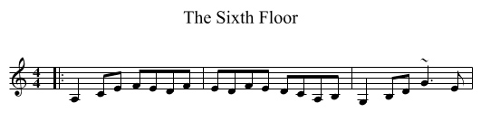 The Sixth Floor - staff notation
