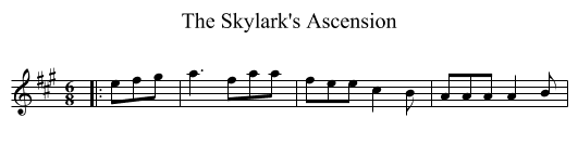 The Skylark's Ascension - staff notation