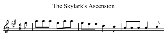The Skylark's Ascension - staff notation