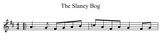 The Slaney Bog - staff notation