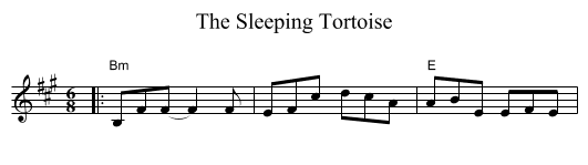 The Sleeping Tortoise - staff notation