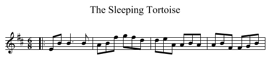 The Sleeping Tortoise - staff notation