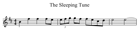 The Sleeping Tune - staff notation