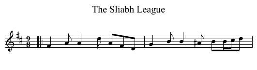The Sliabh League - staff notation