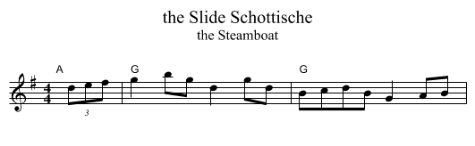 the Slide Schottische - staff notation