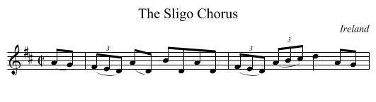 The Sligo Chorus - staff notation