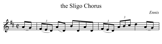 the Sligo Chorus - staff notation