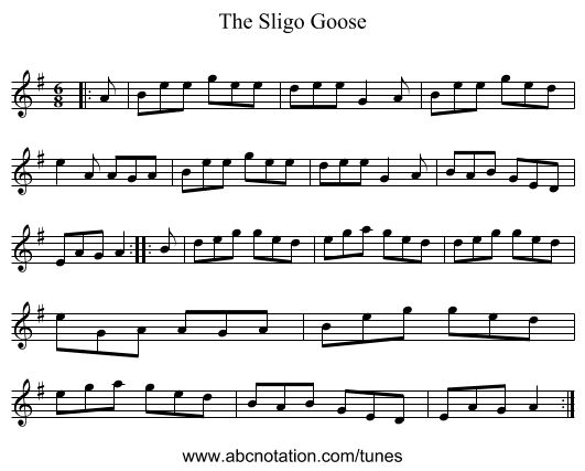 The Sligo Goose - staff notation