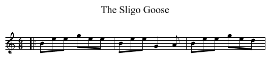 The Sligo Goose - staff notation