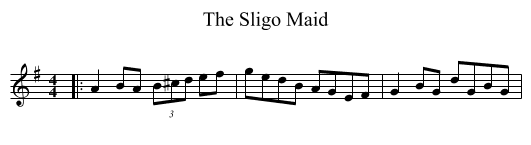 The Sligo Maid - staff notation
