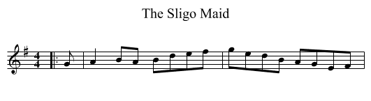 The Sligo Maid - staff notation