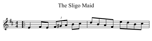 The Sligo Maid - staff notation