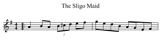 The Sligo Maid - staff notation