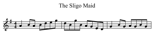 The Sligo Maid - staff notation