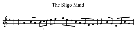 The Sligo Maid - staff notation