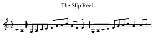 The Slip Reel - staff notation