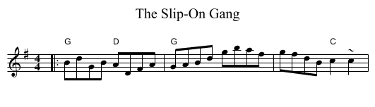 The Slip-On Gang - staff notation