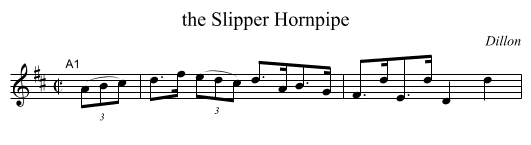 the Slipper Hornpipe - staff notation