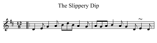 The Slippery Dip - staff notation
