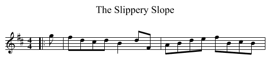 The Slippery Slope - staff notation