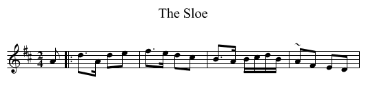 The Sloe - staff notation