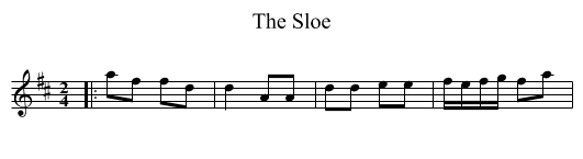 The Sloe - staff notation